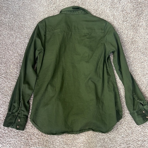 Green Button Down - Picture 5 of 5